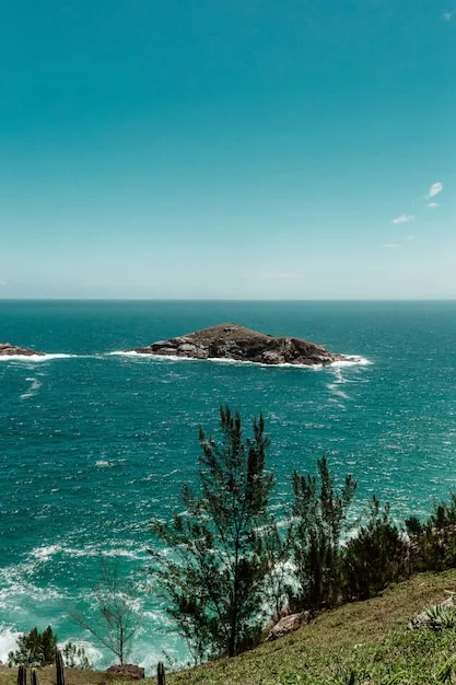 A small island surrounded by sea